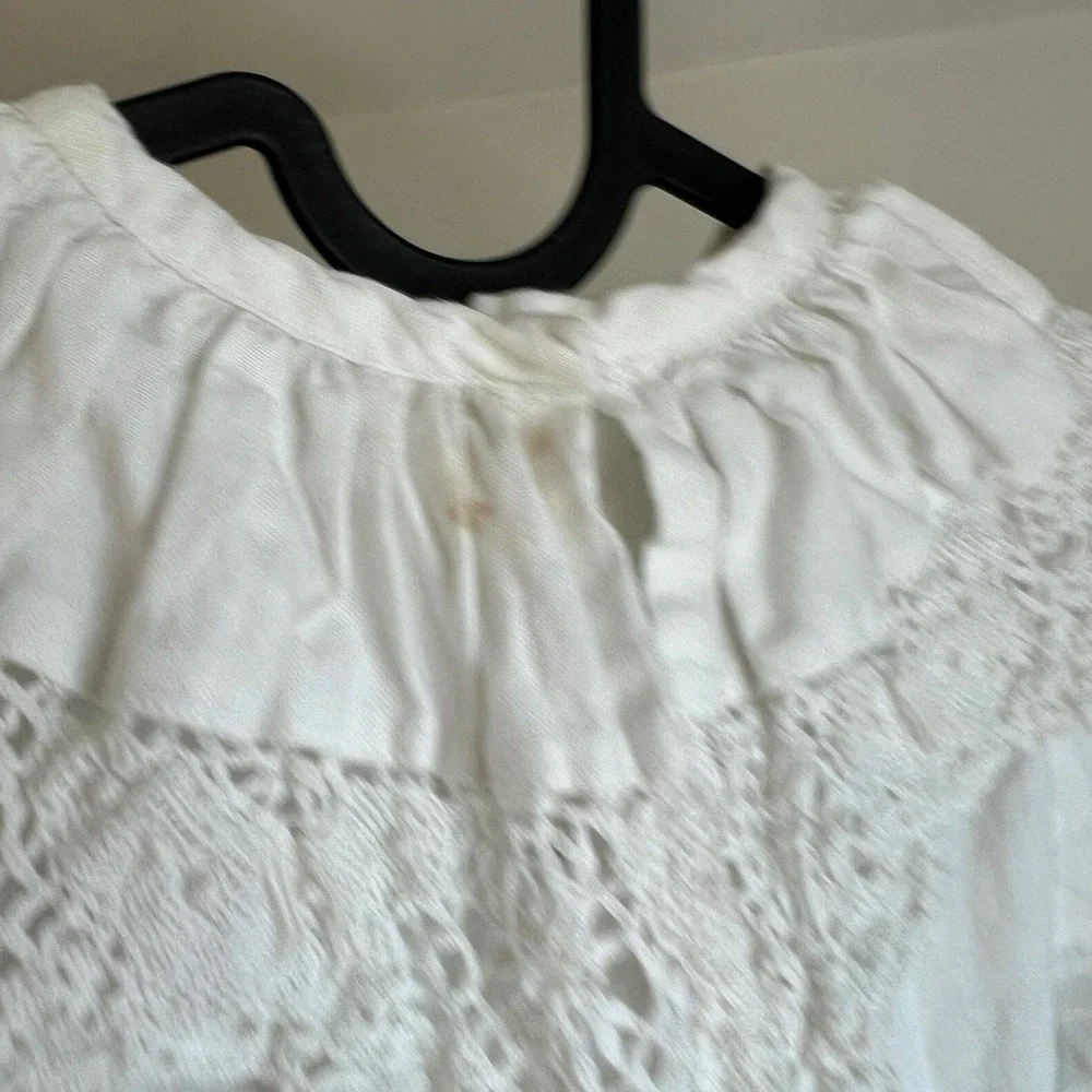 Vintage Paper White Dress Linen Cotton Lace Embroidery Cottagecore Kids Girls